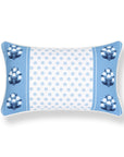 Charlivale, Indoor/Outdoor Navy Azure Blue Lumbar Pillow Cover, with Piping, 12"x20"