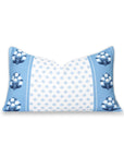Charlivale, Indoor/Outdoor Navy Azure Blue Lumbar Pillow Cover, with Piping, 12"x20"