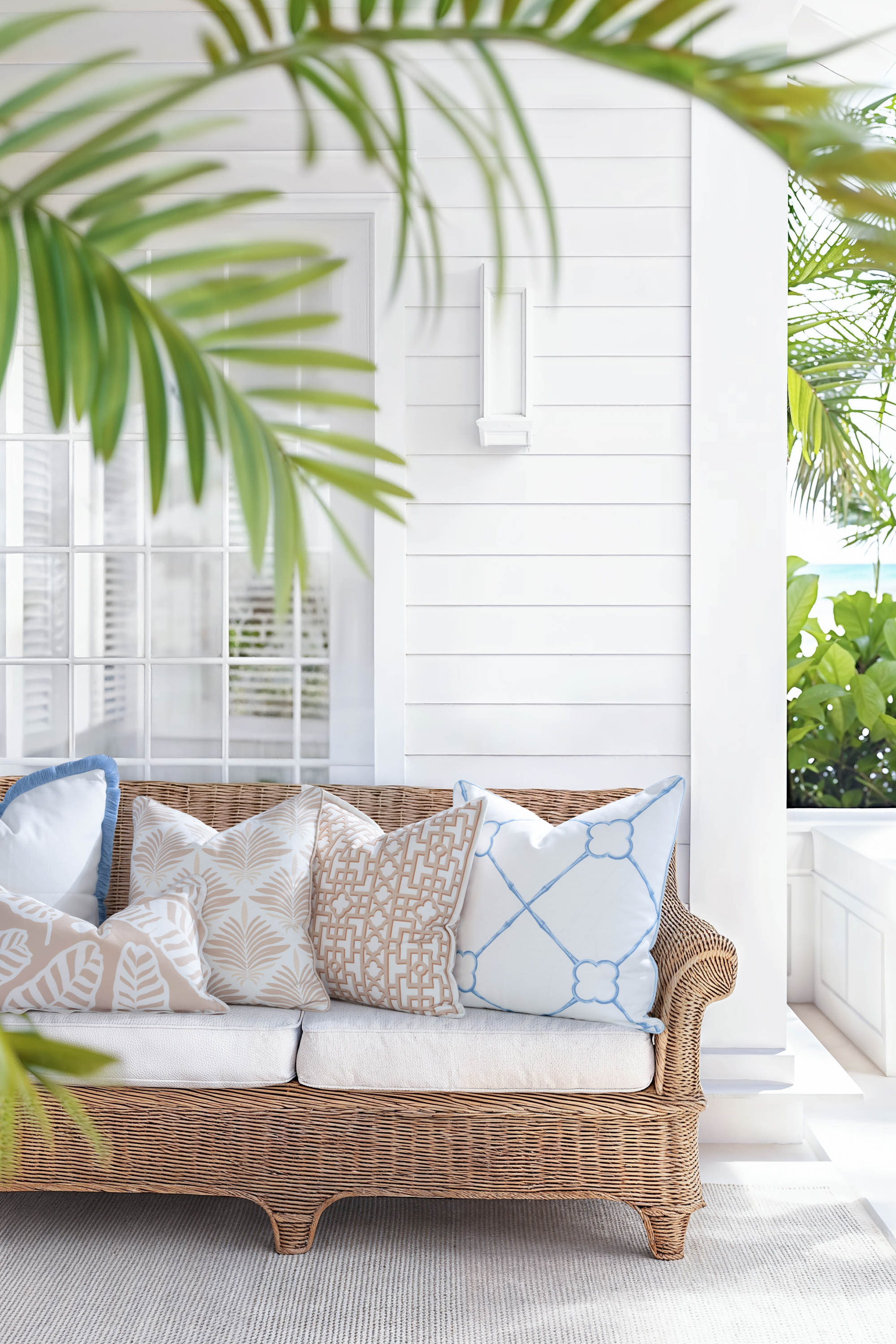 Bambury, Indoor/Outdoor Azure Baby Blue Throw Pillow Cover, with Piping, 22"x22"