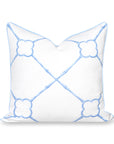 Bambury, Indoor/Outdoor Azure Baby Blue Throw Pillow Cover, with Piping, 22"x22"