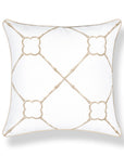 Bambury, Indoor/Outdoor Neutral Tan Decorative Pillow Cover, with Piping, 22"x22"