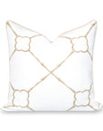 Bambury, Indoor/Outdoor Neutral Tan Decorative Pillow Cover, with Piping, 22"x22"