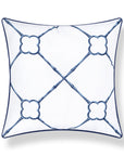 Bambury, Indoor/Outdoor Navy Azure Blue Throw Pillow Cover, with Piping, 22"x22"