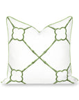 Bambury, Indoor/Outdoor Grass Green Pillow Cover, with Piping, 22"x22"
