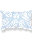 Corolla, Indoor/Outdoor Baby Blue Lumbar Pillow Cover, with Scalloped Border, 12"x20"