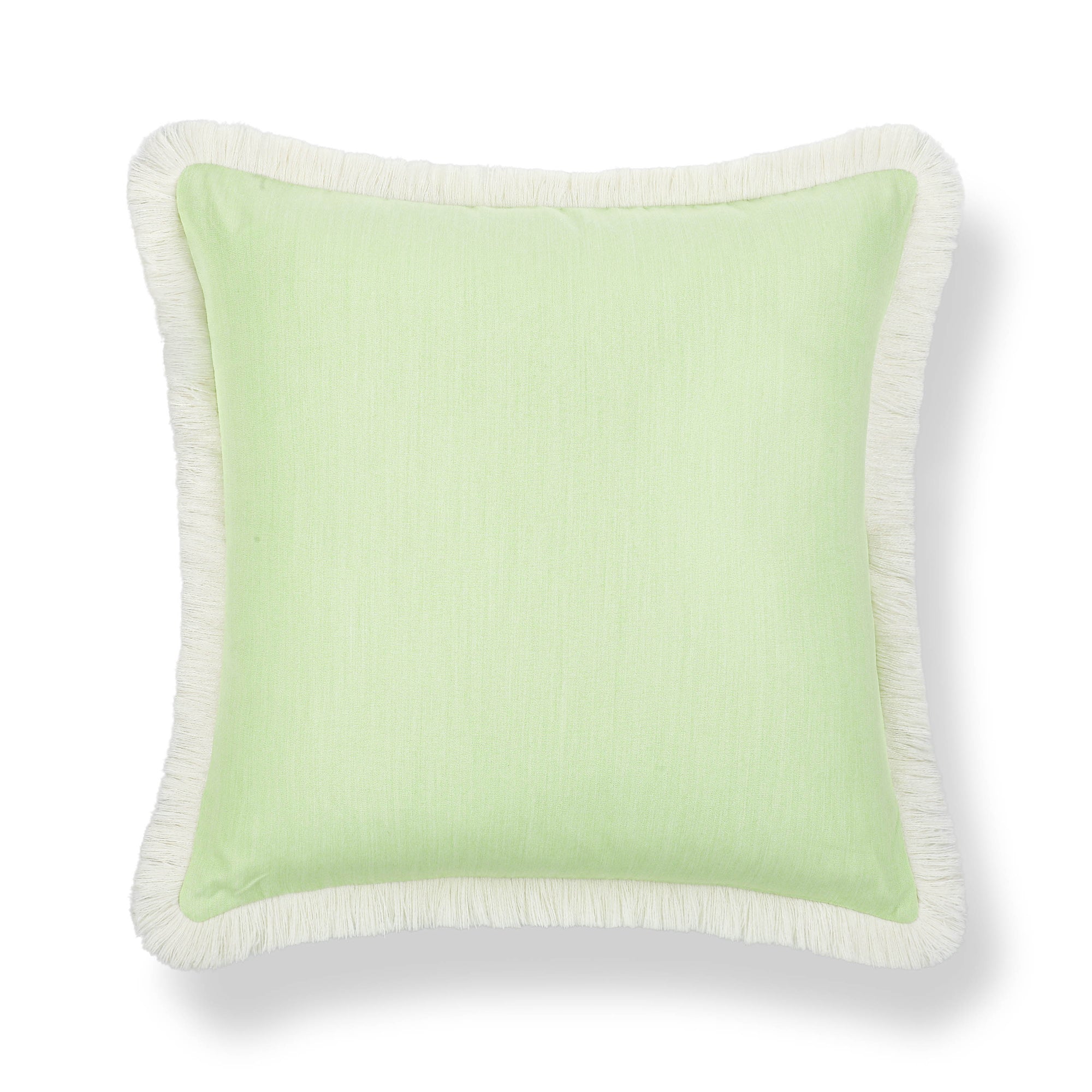Coastbay, Outdoor Performance Grass Green Waterproof Pillow Cover, with Fringe, 22"x22"