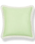Coastbay, Outdoor Performance Grass Green Waterproof Pillow Cover, with Fringe, 22"x22"