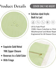 Coastbay, Outdoor Performance Grass Green Waterproof Pillow Cover, with Fringe, 22"x22"
