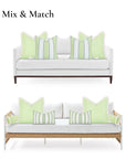 Coastbay, Outdoor Performance Grass Green Waterproof Pillow Cover, with Fringe, 22"x22"