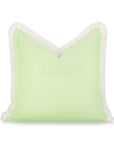 Coastbay, Outdoor Performance Grass Green Waterproof Pillow Cover, with Fringe, 22"x22"