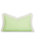 Coastbay, Outdoor Performance Grass Green Lumbar Pillow Cover, with Fringe, 12"x20"