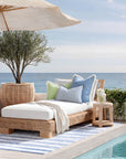 Coastbay, Outdoor Performance Grass Green Lumbar Pillow Cover, with Fringe, 12"x20"