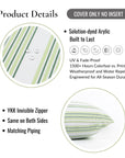 Hamptisse, Outdoor Performance Grass Green Waterproof Pillow Cover, with Piping, 20"x20"