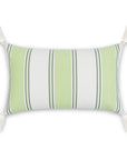 Seabourne, Outdoor Performance Grass Green Lumbar Pillow Cover, with Tassels, 12"x20"