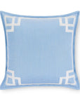 Athora, Outdoor Performance Azure Blue Waterproof Pillow Cover, with Flanged Border, 20"x20"