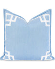Athora, Outdoor Performance Azure Blue Waterproof Pillow Cover, with Flanged Border, 20"x20"