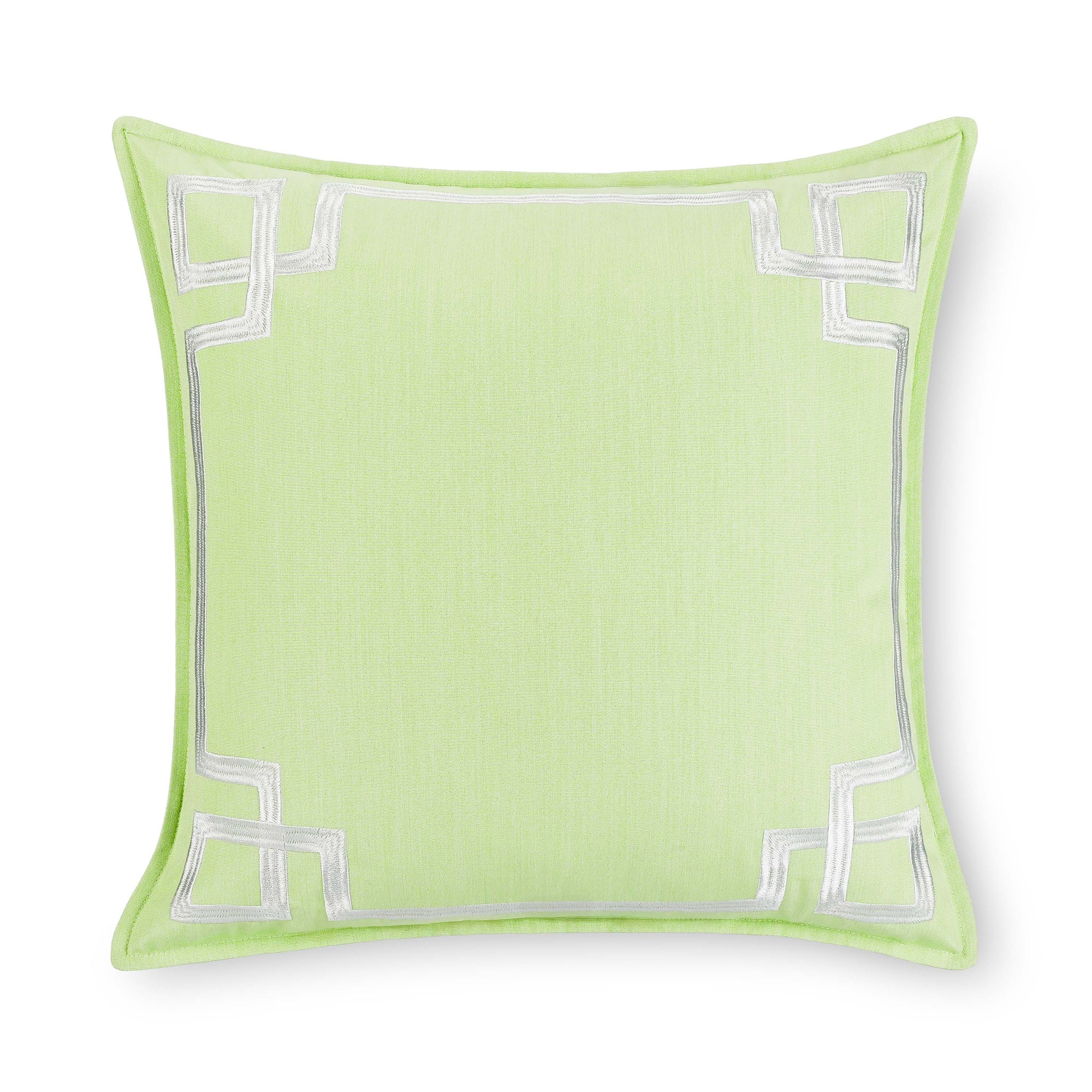 Athora, Outdoor Performance Grass Green Throw Pillow Cover, with Flanged Border, 20"x20"
