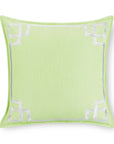 Athora, Outdoor Performance Grass Green Throw Pillow Cover, with Flanged Border, 20"x20"