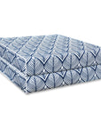 Konalie Geometric Leaves, Indoor/Outdoor Navy Blue Seat Cushion Covers, with Piping, 24"x24"x4"