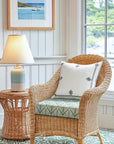 Konalie Geometric Leaves, Indoor/Outdoor Green Seat Cushion Covers, with Piping, 20"x20"x4"