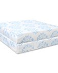 Capelea Flowers, Indoor/Outdoor Baby Blue Seat Cushion Covers, with Piping, 24"x24"x4"