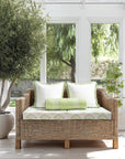 Capelea Flowers, Indoor/Outdoor Grass Green Seat Cushion Covers, with Piping, 24"x24"x4"