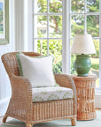 Capelea Flowers, Indoor/Outdoor Grass Green Seat Cushion Covers, with Piping, 20"x20"x4"