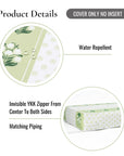 Charlivale, Indoor/Outdoor Grass Green Seat Cushion Covers, with Piping, 24"x24"x4"