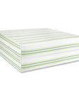 Bayside Stripes, Outdoor Performance Grass Green Seat Cushion Covers, with Piping, 20"x20"x4"