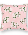 Coastal Indoor Outdoor Throw Pillow Cover Only, Hydrangea Flower, Blush Pink, 20"x20"