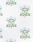 Barbelle Hydrangea, Indoor/Outdoor Fabric By The Yard 57", Baby Blue/Green