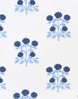 Barbelle Hydrangea, Indoor/Outdoor Fabric By The Yard 57", Navy Blue