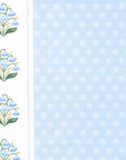 Charlivale Lily of the Valley, Indoor/Outdoor Fabric By The Yard 57", Baby Blue/Green