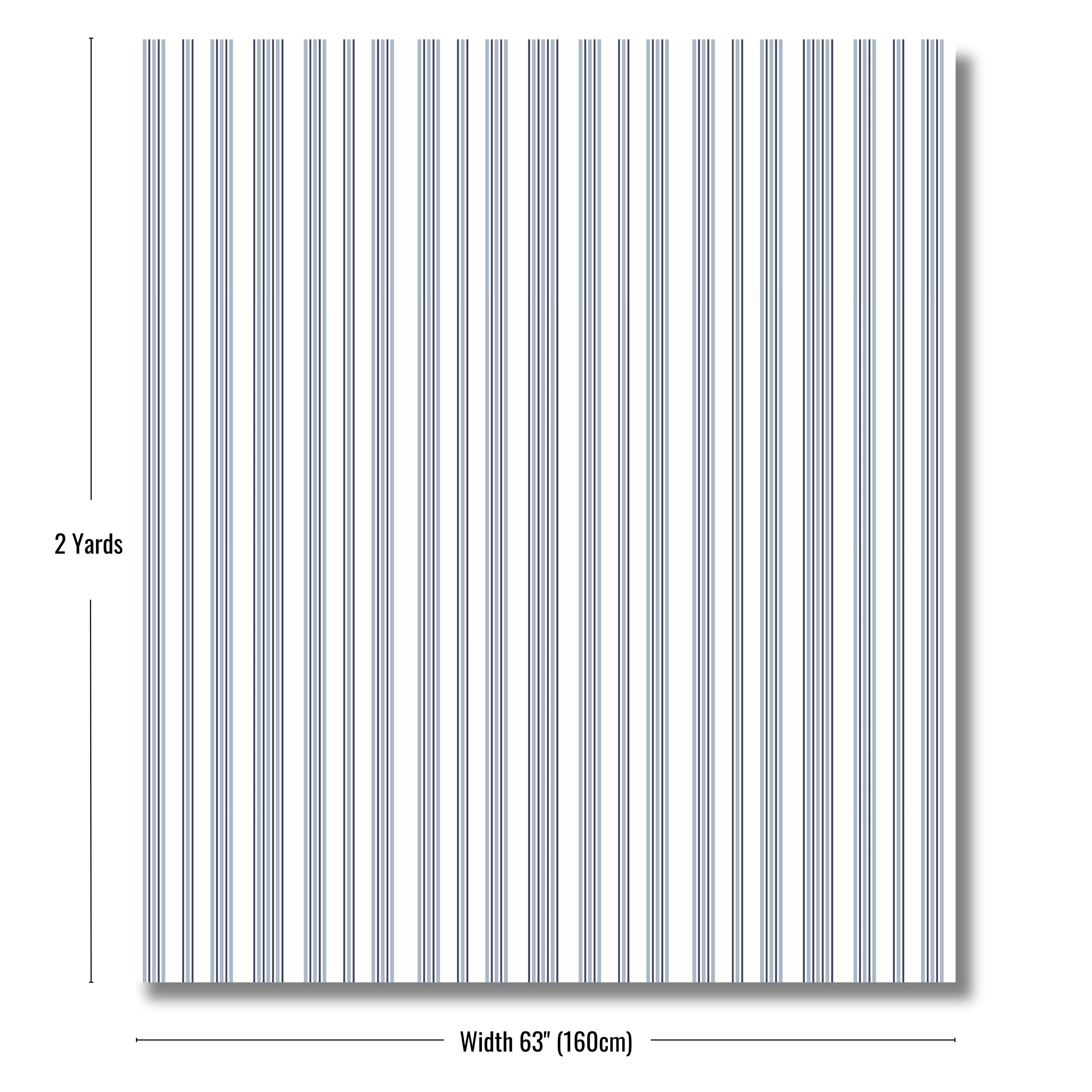Blue Stripe Outdoor Fabric By The Yard | Hofdeco