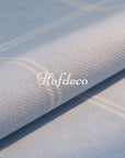 Rosecliff Tartan, Merino Wool Plaid Throw Blanket, Sage Green Blue, 50"x70"