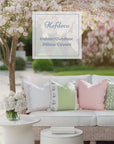 Savilea, Indoor/Outdoor Pink Decorative Pillow Cover, with Flanged Border, 20"x20"