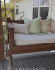 Coastal Indoor Outdoor Scalloped Throw Pillow Cover Only, Stripes, Green, 20"x20"