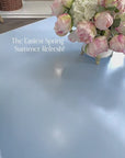 Charlivale, Indoor/Outdoor Baby Blue Green Lumbar Pillow Cover, with Piping, 12"x20"