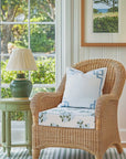 Coastal Indoor Outdoor Seat Cushion Cover Only Set of 2, Stripes, Green, 24"x24"x4"