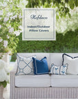 Sanpalo, Indoor/Outdoor Navy Blue Accent Pillow Cover, with Piping, 20"x20"