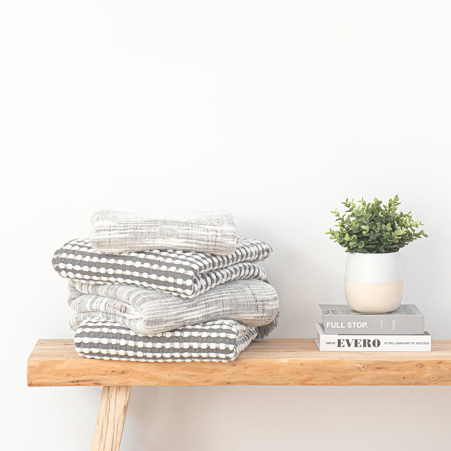 textured throw blanket