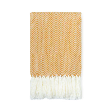 mustard yellow throw blanket