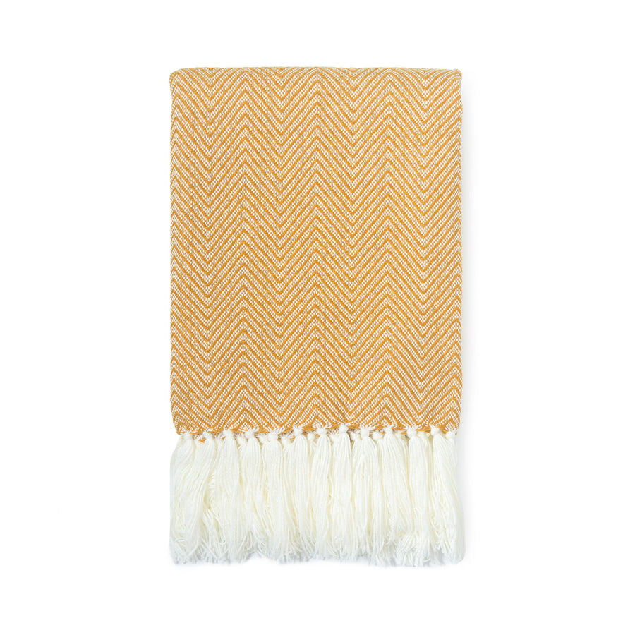 mustard yellow throw blanket