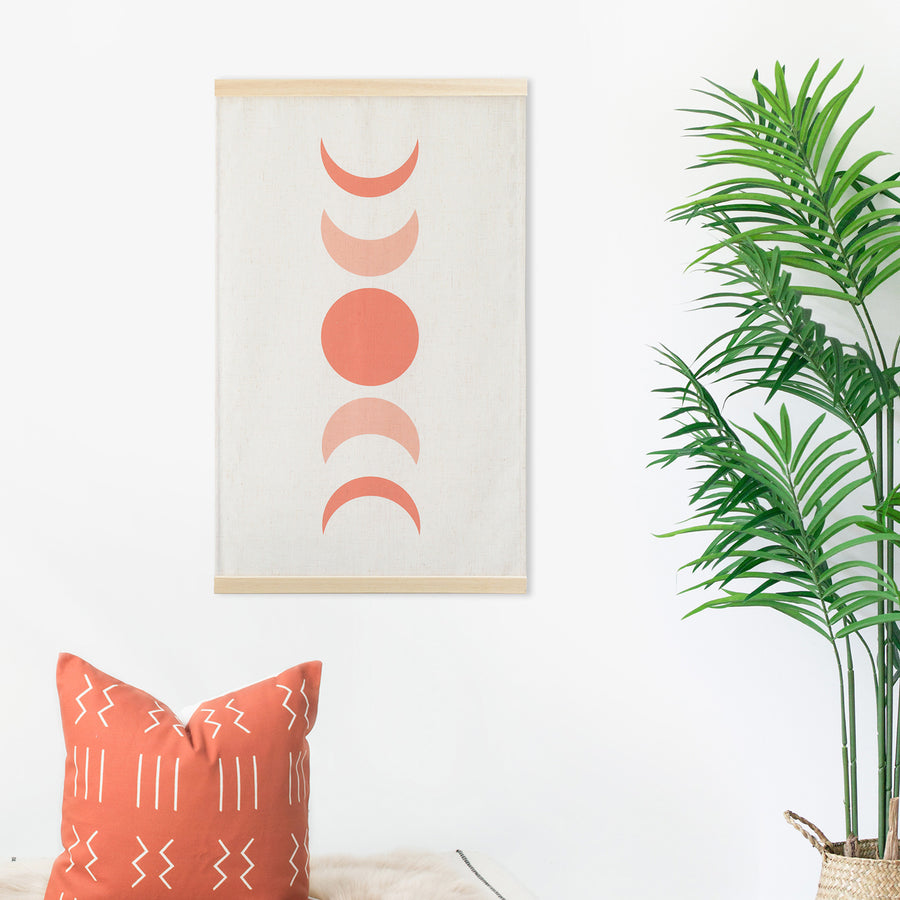 coral color wall decor