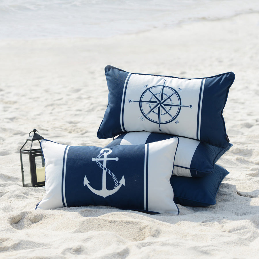 coastal outdoor pillow cases for sea and sail