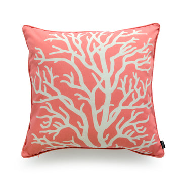 Beach Outdoor Pillow Cover, Living Coral, Coral, 18
