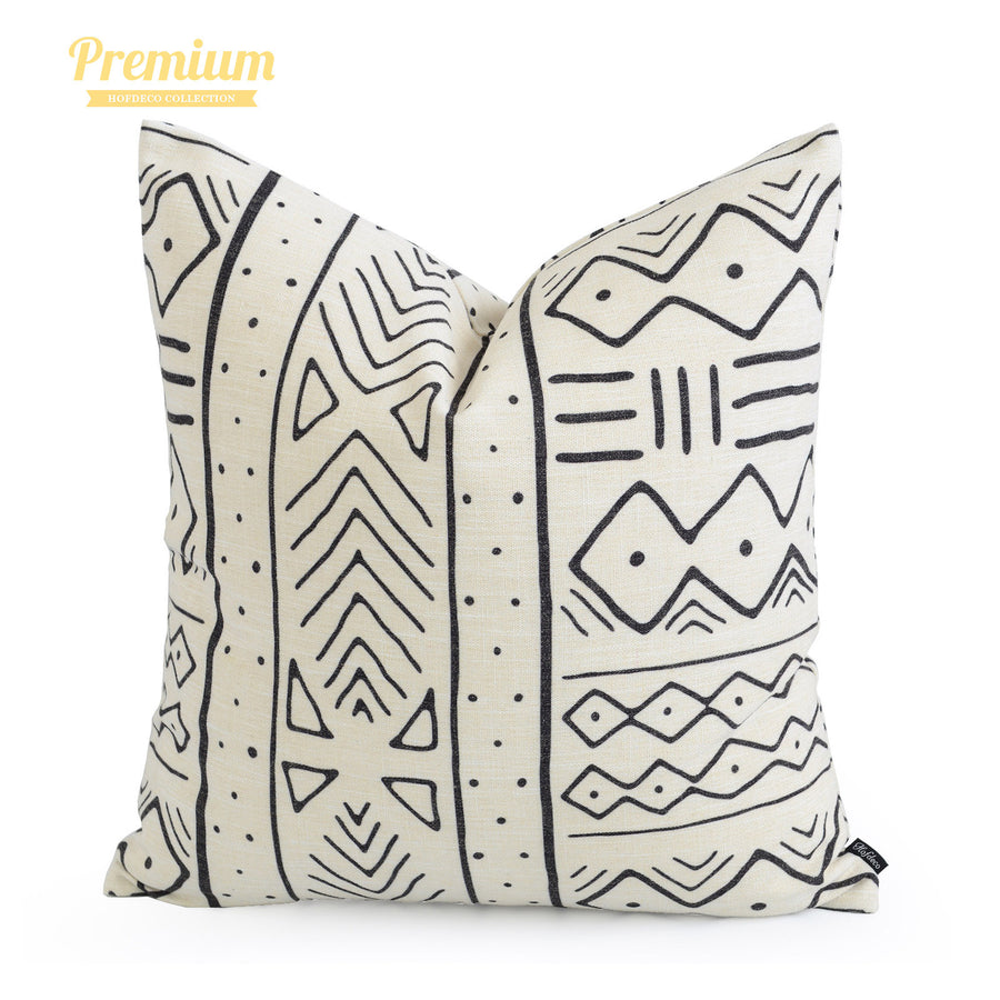 bogolan mudcloth cushion cover