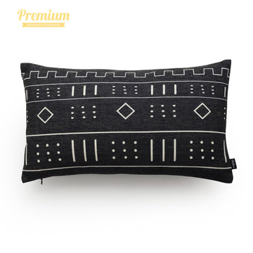 African Mud Cloth Lumbar Pillow Case