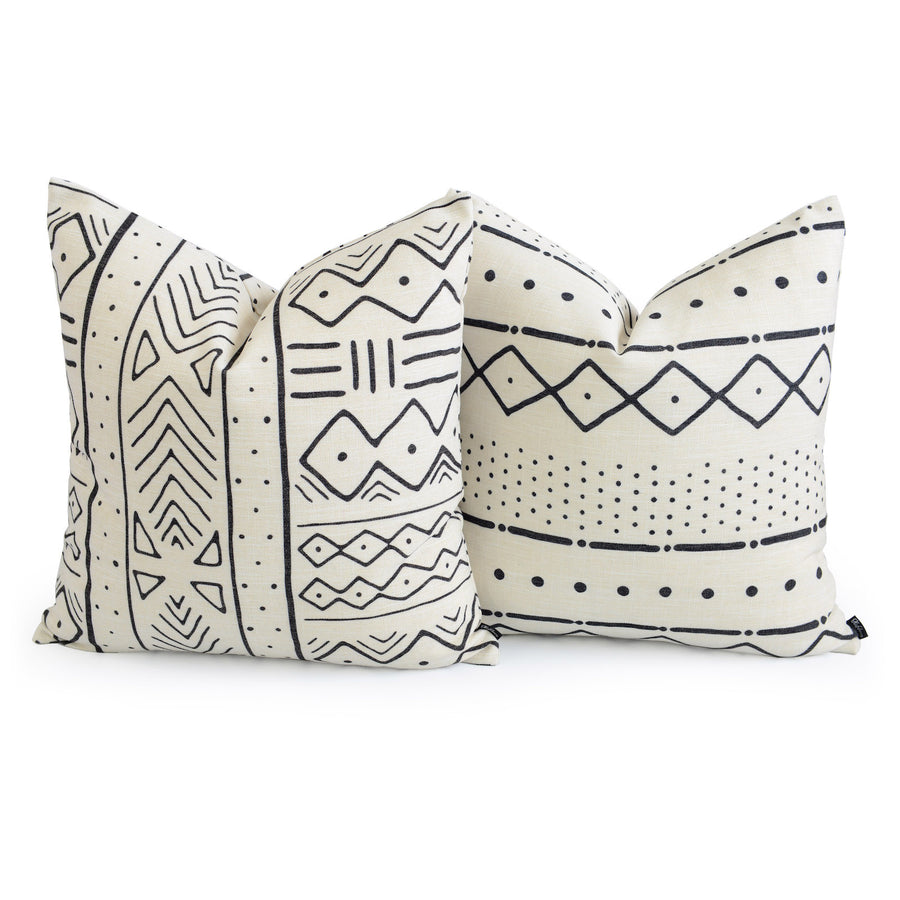 African themed mudcloth pillow combinations