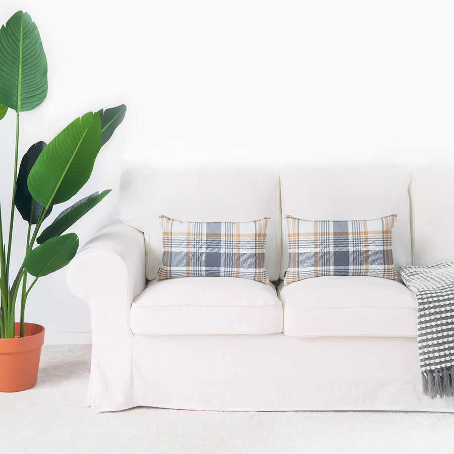 plaid pillow covers